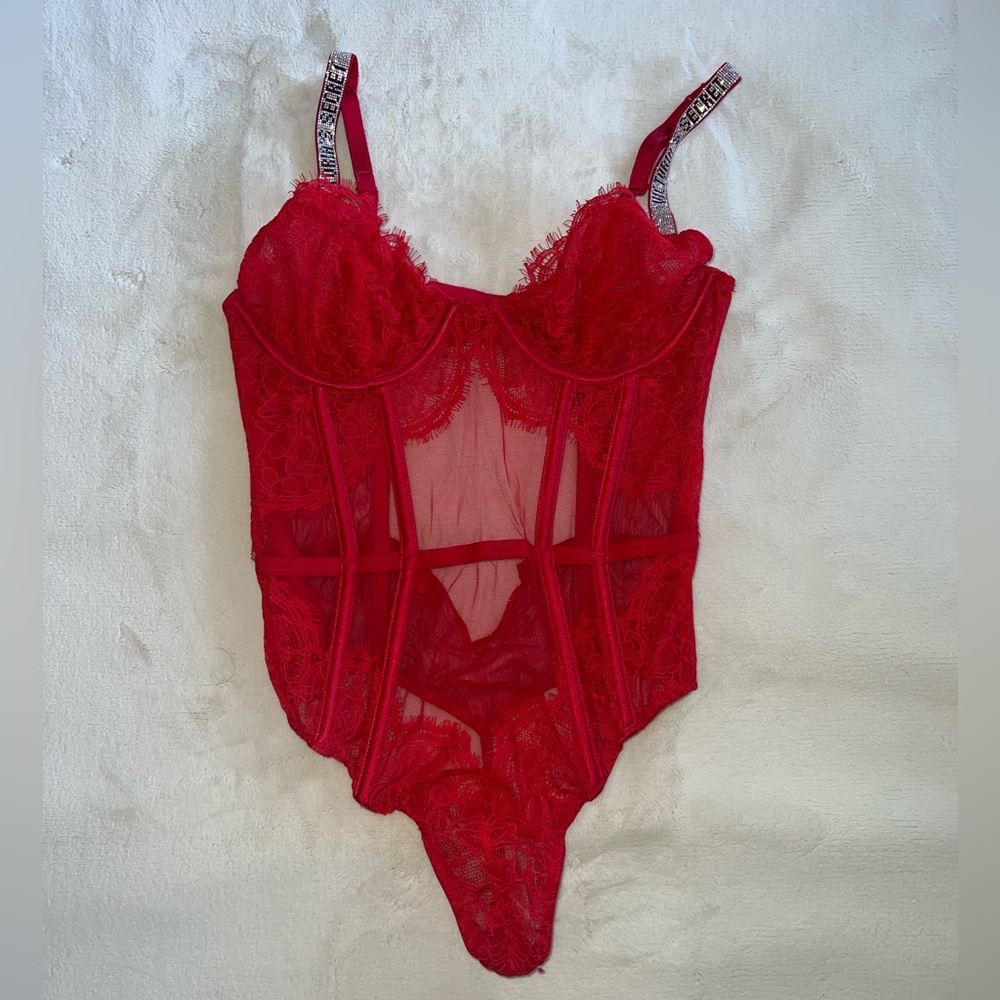 Red Lace Bodysuit